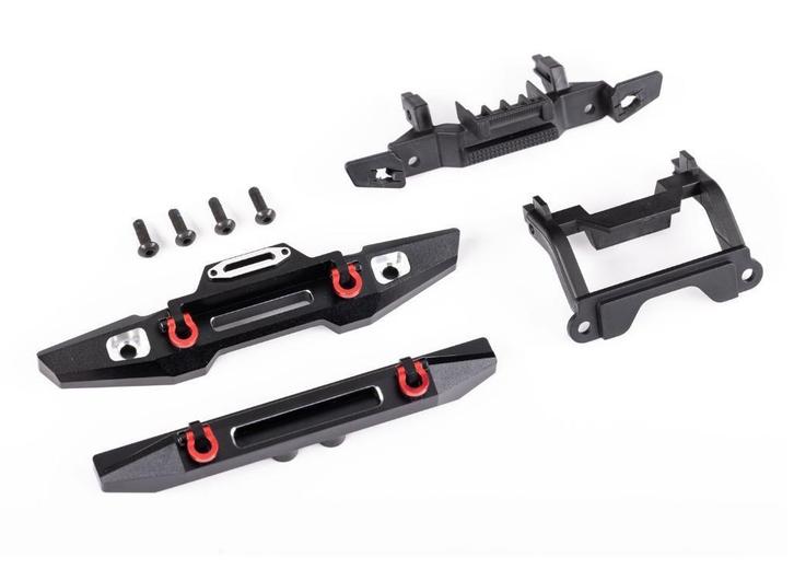 Bumper, voor (1), achter (1), 6061-T6 aluminium (zwart-geano, Hobby en Vrije tijd, Modelbouw | Radiografisch | Auto's, Nieuw, Onderdeel