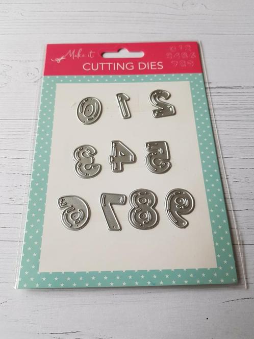 Snijmal cijfers, kaarten maken, Hobby en Vrije tijd, Kaarten | Zelf maken, Nieuw, Pons of Mal, Overige thema's, Ophalen