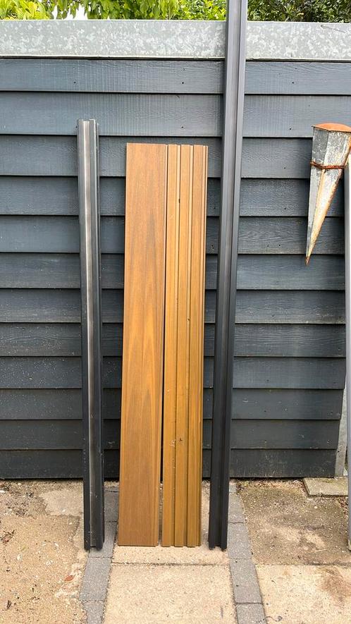 Schutting delen kunststof hout kleur, Tuin en Terras, Schuttingen, Nieuw, Kunststof, Minder dan 3 meter, Ophalen