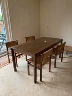 Design eethoek 5 stoelen, Ophalen, Gebruikt, Design jaren 60, 4 tot 6 stoelen