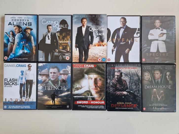 Daniel Craig DVD Pakket (10 voor €15,-), Cd's en Dvd's, Dvd's | Actie, Actie, Vanaf 16 jaar, Verzenden