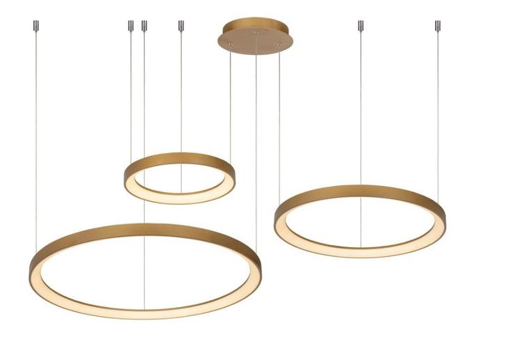 Lucide Vidal Goud / Messing - Hanglamp - Plafondlamp, Huis en Inrichting, Lampen | Hanglampen, Nieuw, Minder dan 50 cm, Metaal