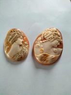 2 antieke grote camee,s, Sieraden, Tassen en Uiterlijk, Antieke sieraden, Verzenden, Zilver