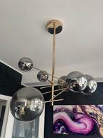 Hanglamp Bollamp Rookglas met goud luxueus modern, Huis en Inrichting, Ophalen, Zo goed als nieuw, Minder dan 50 cm