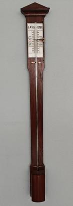Antieke Hollandse kwik barometer in eiken houten kast, Antiek en Kunst, Antiek | Woonaccessoires, Ophalen