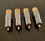 4x Zware Kwaliteit Audio RCA Connector, Audio, Tv en Foto, Ophalen of Verzenden, Nieuw, Minder dan 2 meter, Interlink-kabel