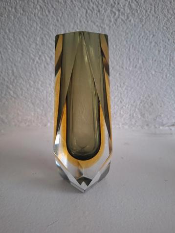 Murano Sommerso Olijfgroen 16.5cm - Mandruzzato Stijl beschikbaar voor biedingen