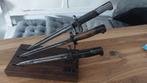 Set van 3 bajonetten inclusief houder, Ophalen of Verzenden, Landmacht, Mes of Dolk