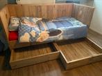 Prachtig 1 persoons 90 x 180  Steigerhouten bed, Huis en Inrichting, 190 cm of minder, 90 cm, Eenpersoons, Stoer en robuust