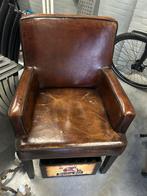 Schapen leren stoel, Ophalen, Gebruikt, 75 tot 100 cm, 50 tot 75 cm