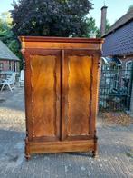 Biedermeier mahonie linnenkast, te dateren ca. 1860., Antiek en Kunst, Curiosa en Brocante, Ophalen