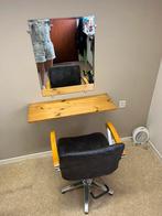 2 x Kapsalon inrichting, stoel, bureau, spiegel, voetsteun, Huis en Inrichting, Ophalen, 50 tot 100 cm, Zo goed als nieuw, Minder dan 100 cm
