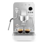 Smeg EMC02WHMEU Mini Espresso - Nieuw in doos!, Afneembaar waterreservoir, Espresso apparaat, Nieuw, Gemalen koffie