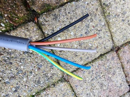 YMVK kabel 5-aderig 2,5mm2 - 28 mtr/20 mtr/20 mtr, Doe-het-zelf en Verbouw, Elektra en Kabels, Zo goed als nieuw, Kabel of Snoer