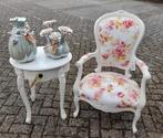 Mooie brocante fauteuil geheel opnieuw gestoffeerd, Huis en Inrichting, Fauteuils, Ophalen, Zo goed als nieuw, 75 tot 100 cm