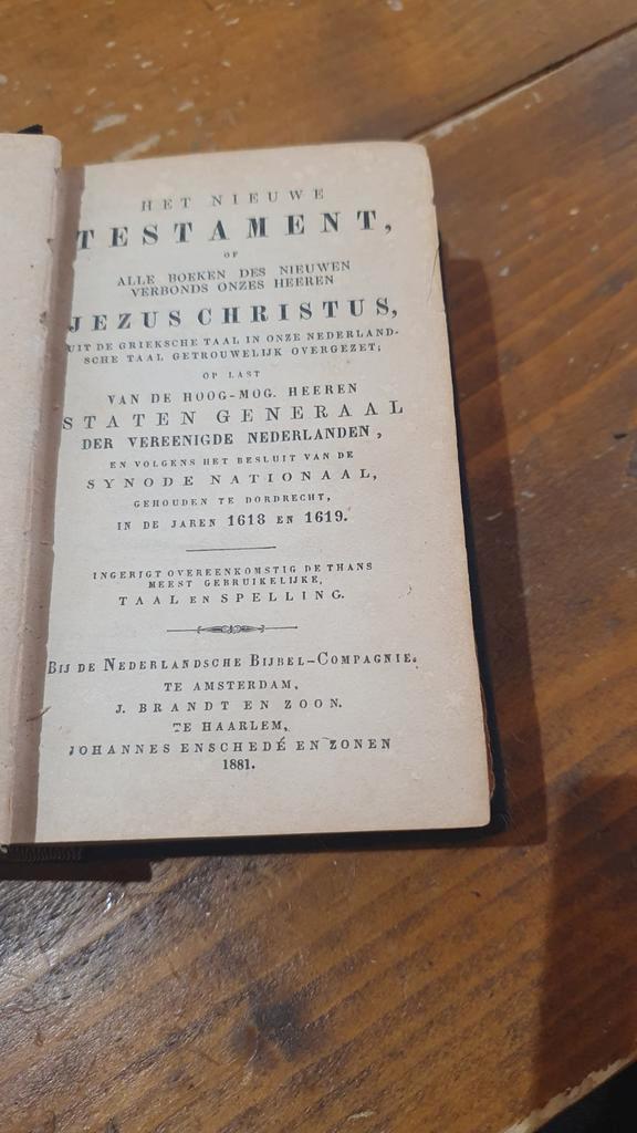 Oude Bijbel - Het Nieuwe Testament, Antiek en Kunst, Antiek | Boeken en Bijbels, Ophalen of Verzenden