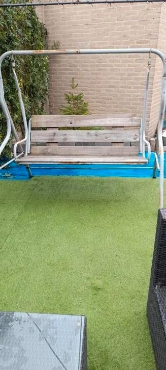 Schommelbank, Tuin en Terras, Tuinbanken, Gebruikt, Aluminium, Schommelbank, Ophalen