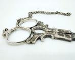 18e eeuws schaar met zilveren handvat en jasseron ketting, Antiek en Kunst, Verzenden, Zilver