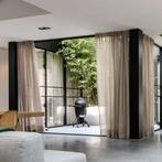 Gordijnen bruin inkorten vermaken coupeuse naai-atelier, Huis en Inrichting, Stoffering | Gordijnen en Lamellen, Bruin, 200 cm of meer