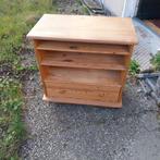 Houten tv kastje op wieltjes, Ophalen, 50 tot 100 cm, Zo goed als nieuw, 3 of 4 laden