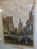 Oude Pentekening - Ets, Antiek en Kunst, Kunst | Etsen en Gravures, Ophalen of Verzenden