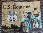 Metalen wandbord Harley Davidson U.S. Route 66 40,5x 34,5 cm, Ophalen of Verzenden, Zo goed als nieuw, Reclamebord