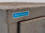 Vintage metalen kast industriële metalen ladekast kastje, Ophalen, Minder dan 50 cm, Gebruikt, 5 laden of meer
