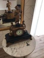 Antiek franse  pendule met twee kandelaar, Antiek en Kunst, Ophalen
