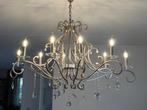 Robin Kroonluchter mat nikkel 10 lichts, Huis en Inrichting, Lampen | Kroonluchters, Ophalen of Verzenden, Zo goed als nieuw