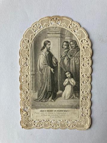 Antiek Devotieprentje, Christus die zegent beschikbaar voor biedingen