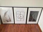 3 Ingelijste posters - Ikea Ribba Lijst, Huis en Inrichting, Woonaccessoires | Lijsten, Ophalen, Kunststof, Zo goed als nieuw