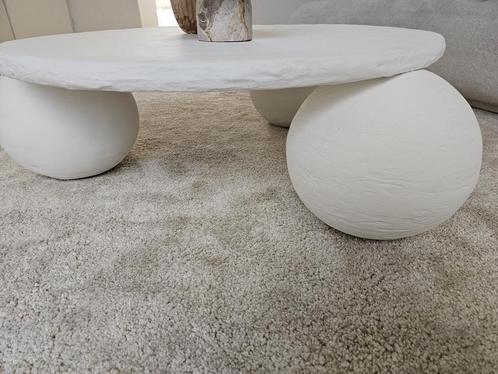 Japandi nordic salontafel bollen  Scandinavisch rond, Huis en Inrichting, Tafels | Salontafels, Zo goed als nieuw, Minder dan 50 cm