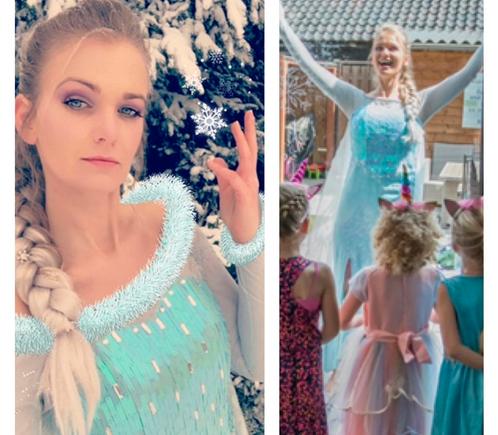 Elsa inhuren kinderfeestje, Kinderen en Baby's, Kinderkleding | Maat 116, Meisje, Jurk of Rok, Ophalen
