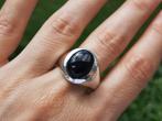 925 zilveren heren ring met onyx maat 21,75 / 22 - Vanoli, Sieraden, Tassen en Uiterlijk, Ringen, Nieuw, 20 of groter, Met edelsteen