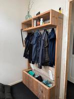 Steigerhout kapstok met opbergruimte., Huis en Inrichting, Woonaccessoires | Kapstokken, Zo goed als nieuw, 150 tot 200 cm, Hout