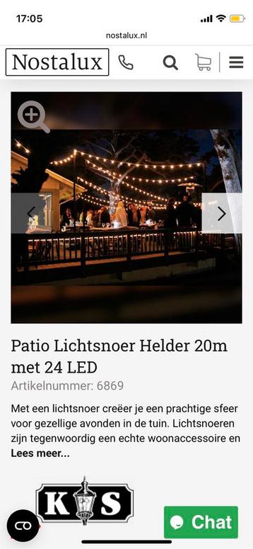 Splinternieuwe Lichtsnoer 20m, 24 Led lampen. beschikbaar voor biedingen