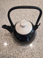 Theepotje zwart wit vintage, Huis en Inrichting, Keuken | Servies, Ophalen of Verzenden, Zo goed als nieuw, Overige stijlen