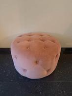 Poef / Voetenbank Hampton Poederroze, Ophalen, Minder dan 50 cm, Rond, Zo goed als nieuw