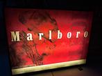 Oude Marlboro Cowboy Reclame lichtbak 80cm / 65cm werkend., Verzamelen, Merken en Reclamevoorwerpen, Ophalen, Reclamebord, Eu