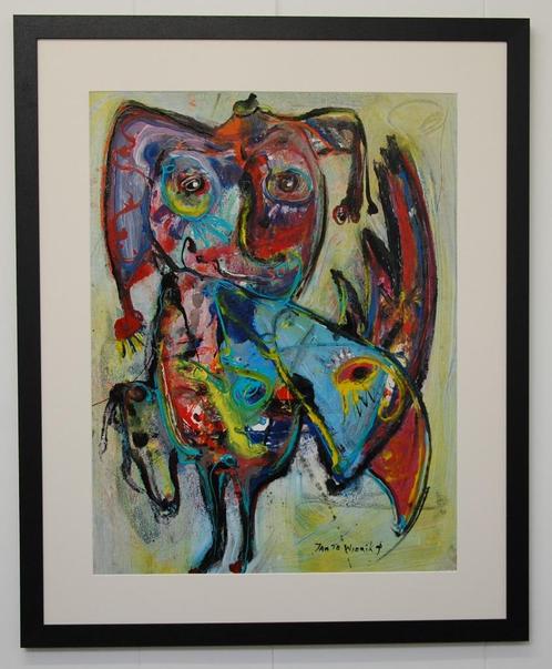 Jan te Wierik origineel schilderijen. 106 x 87 cm, Antiek en Kunst, Kunst | Schilderijen | Modern, Ophalen