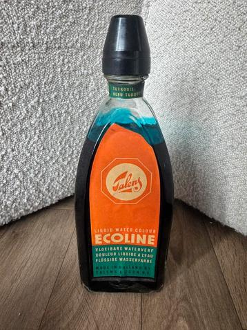 Vintage Talens Ecoline vloeibare waterverf – turquoise beschikbaar voor biedingen