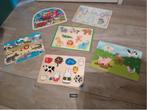 6 houten puzzels, Ophalen of Verzenden, Zo goed als nieuw, Van hout, Minder dan 10 stukjes