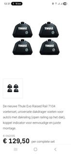 Thule Evo Raised Rail 7104 Dakdrager Voetenset, Ophalen of Verzenden, Gebruikt