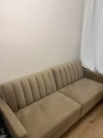 Velvet bank Taupe, Huis en Inrichting, Banken | Sofa's en Chaises Longues, Ophalen, Overige materialen, Tweepersoons, 75 tot 100 cm