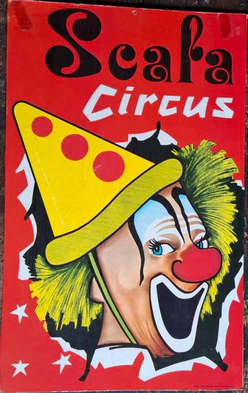 Circus poster. Oud. * SCAFA CIRCUS.  30/47 cm, Antiek en Kunst, Curiosa en Brocante, Ophalen