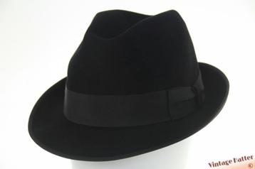 Vintage Gleufhoed Mayser-Milz zwart vilt 58 gratis verzenden beschikbaar voor biedingen