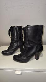 Cinderella victoriaanse laarzen leather 38, Ophalen of Verzenden, Zo goed als nieuw, Zwart, Hoge laarzen