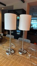 2 lampen met voet en lampenkap, Ophalen of Verzenden, Zo goed als nieuw, Minder dan 50 cm