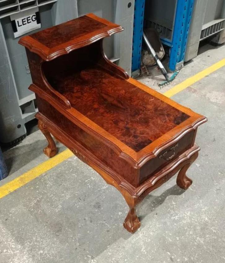 Antiek Engels telefoonkastje met lade, Antiek en Kunst, Antiek | Meubels | Tafels, Ophalen