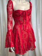 Kanten jurk rood, Kleding | Dames, Jurken, Maat 38/40 (M), Zara, Nieuw, Ophalen of Verzenden